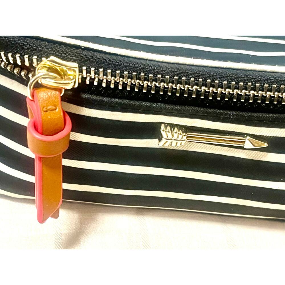 New Stella & Dot Striped Travel Jewelry Cosmetics Storage Box Organizer 6.5x4.5 - Picture 2 of 6